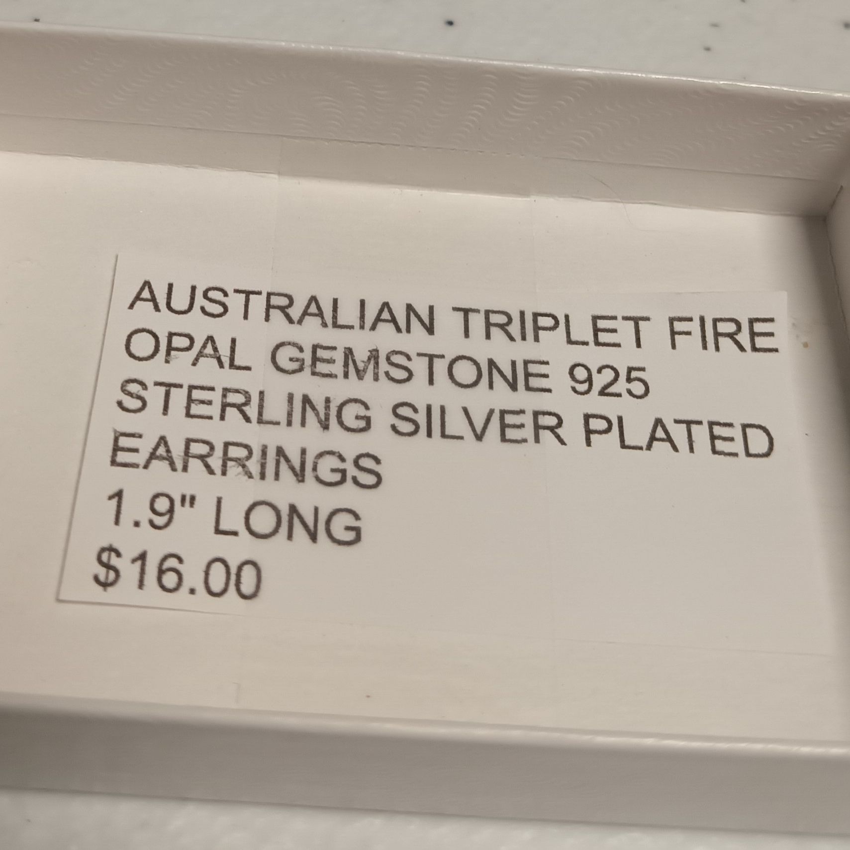 Australian Triplet Fire Opal Gemstone 925 Sterling Silver Plated Earrings